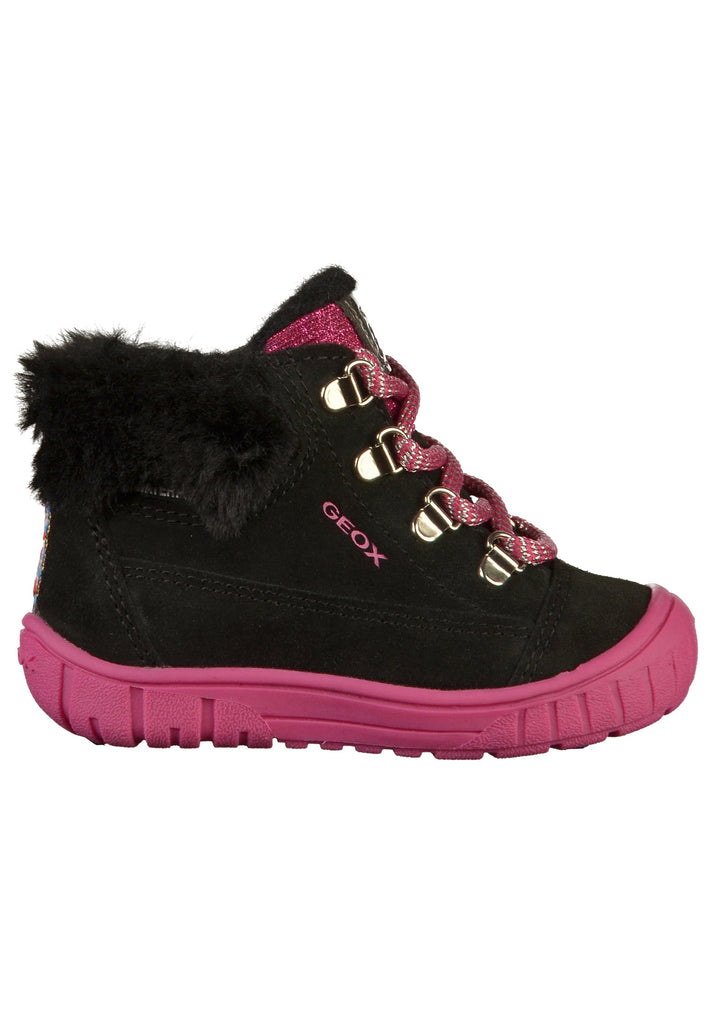 Geox Stiefelette Lederimitat/Textil Schwarz - surf4shoes