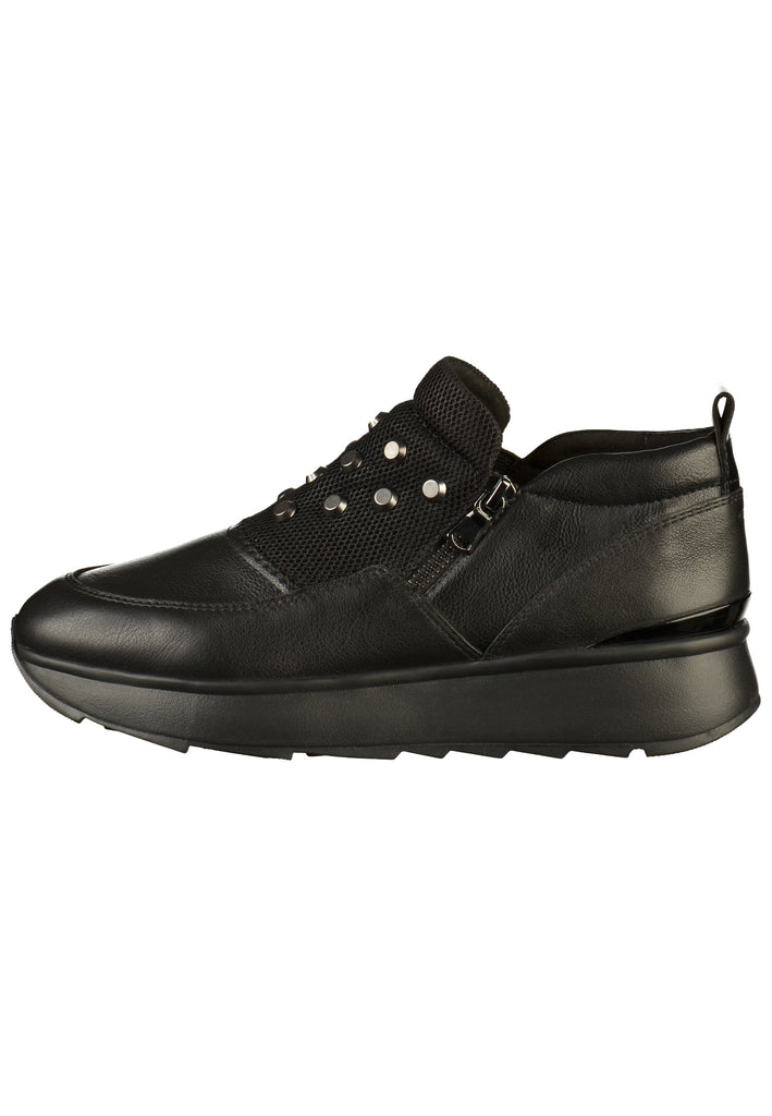 Geox Sneaker Lederimitat/Mesh Schwarz - surf4shoes