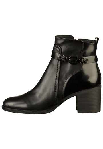 Geox Stiefelette Leder/Textil Schwarz - surf4shoes