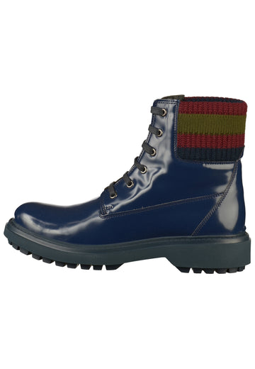 Geox Stiefelette Lederimitat/Textil Blau - surf4shoes