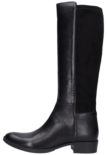 Geox Stiefel Leder/Textil Schwarz - surf4shoes