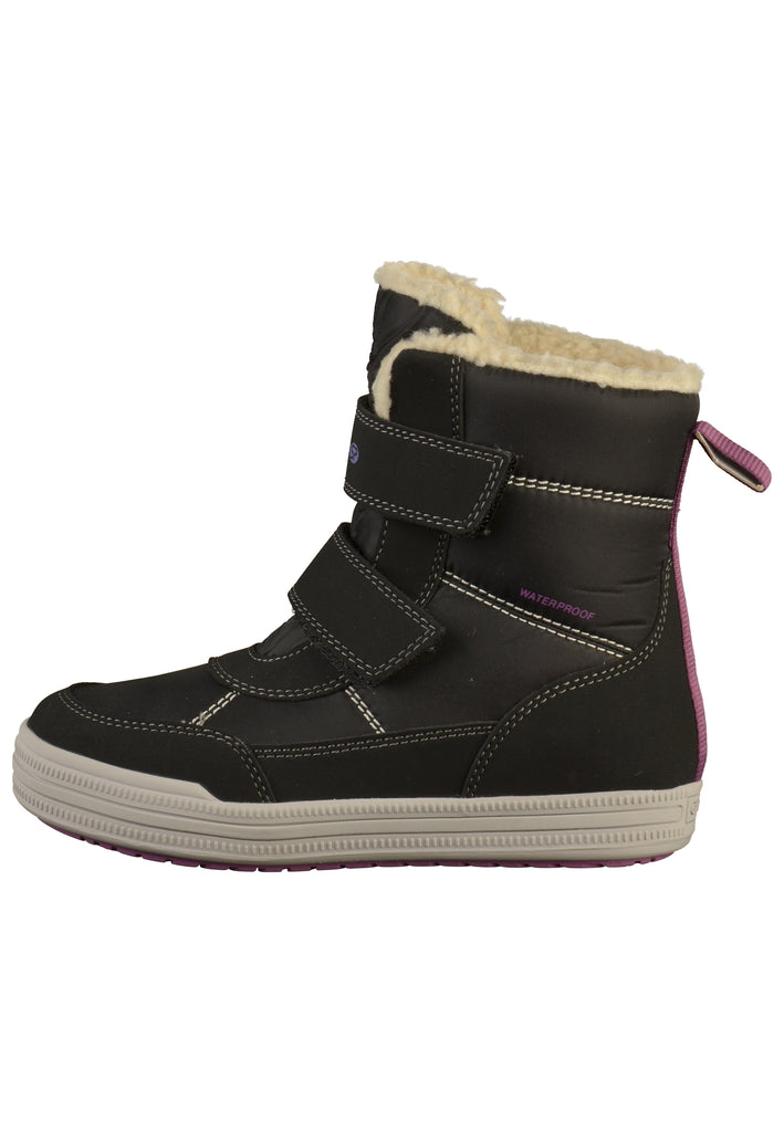 Geox Stiefel Lederimitat/Textil Schwarz Warmfutter - surf4shoes