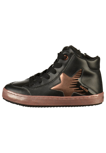 Geox Sneaker Lederimitat Schwarz - surf4shoes