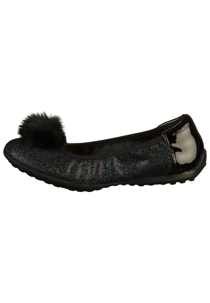 Geox Ballerinas Lederimitat Schwarz - surf4shoes