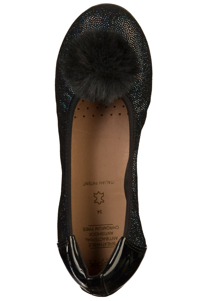 Geox Ballerinas Lederimitat Schwarz - surf4shoes