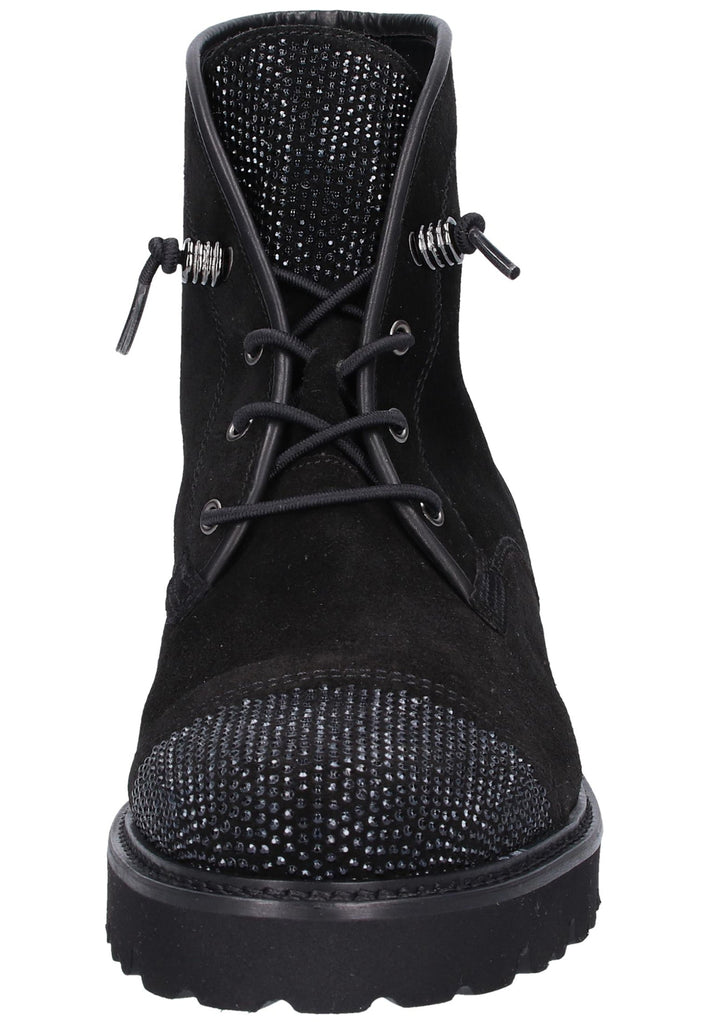 Gabor Stiefelette Veloursleder Schwarz - surf4shoes