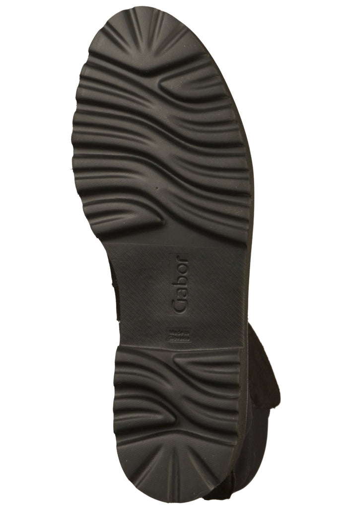 Gabor Stiefel Veloursleder/Textil Schwarz - surf4shoes