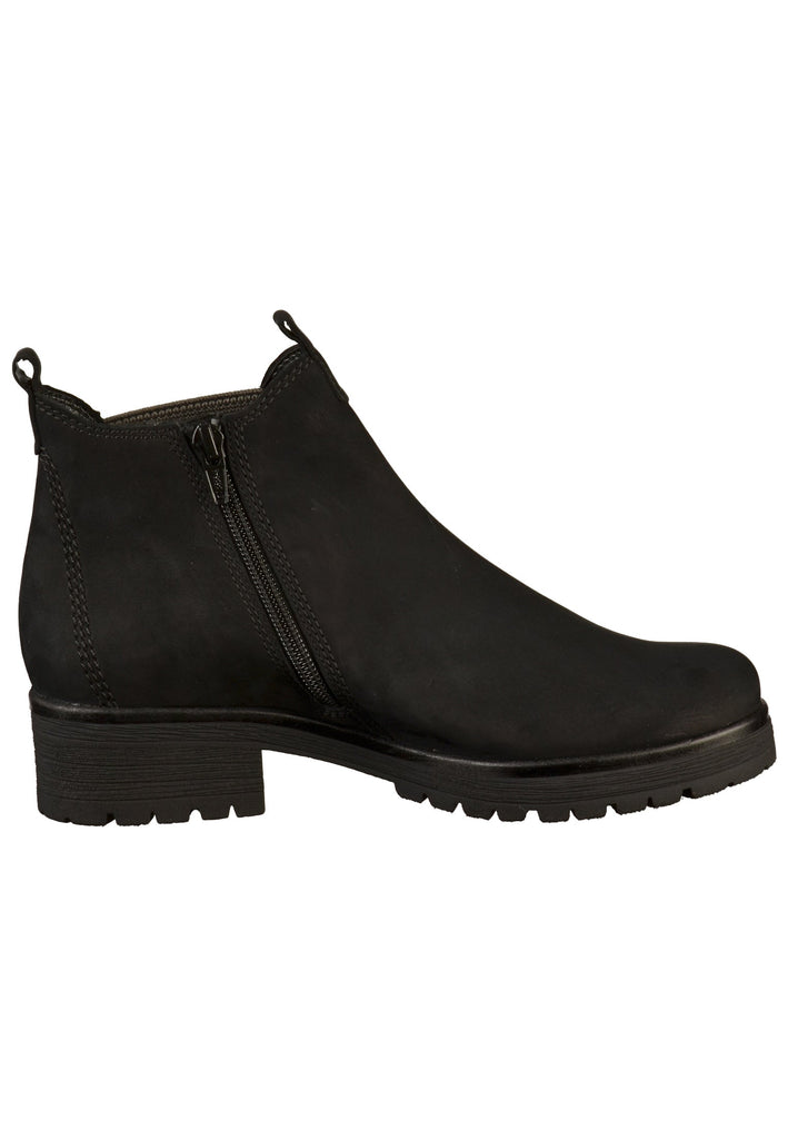 Gabor Stiefelette Nubukleder Schwarz - surf4shoes