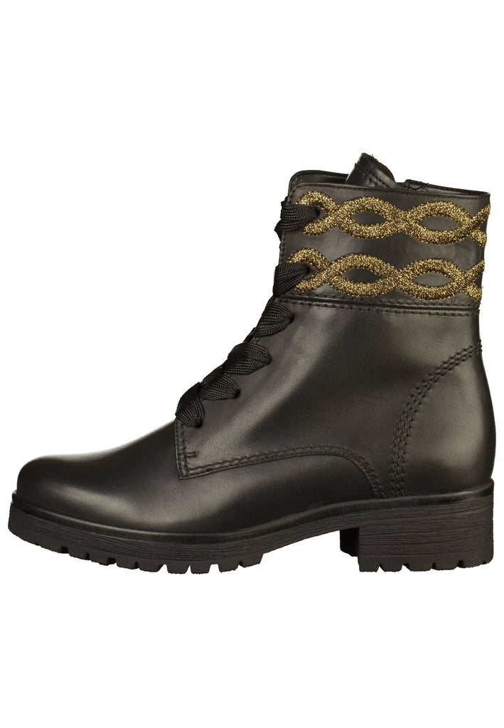 Gabor Stiefelette Leder Schwarz - surf4shoes