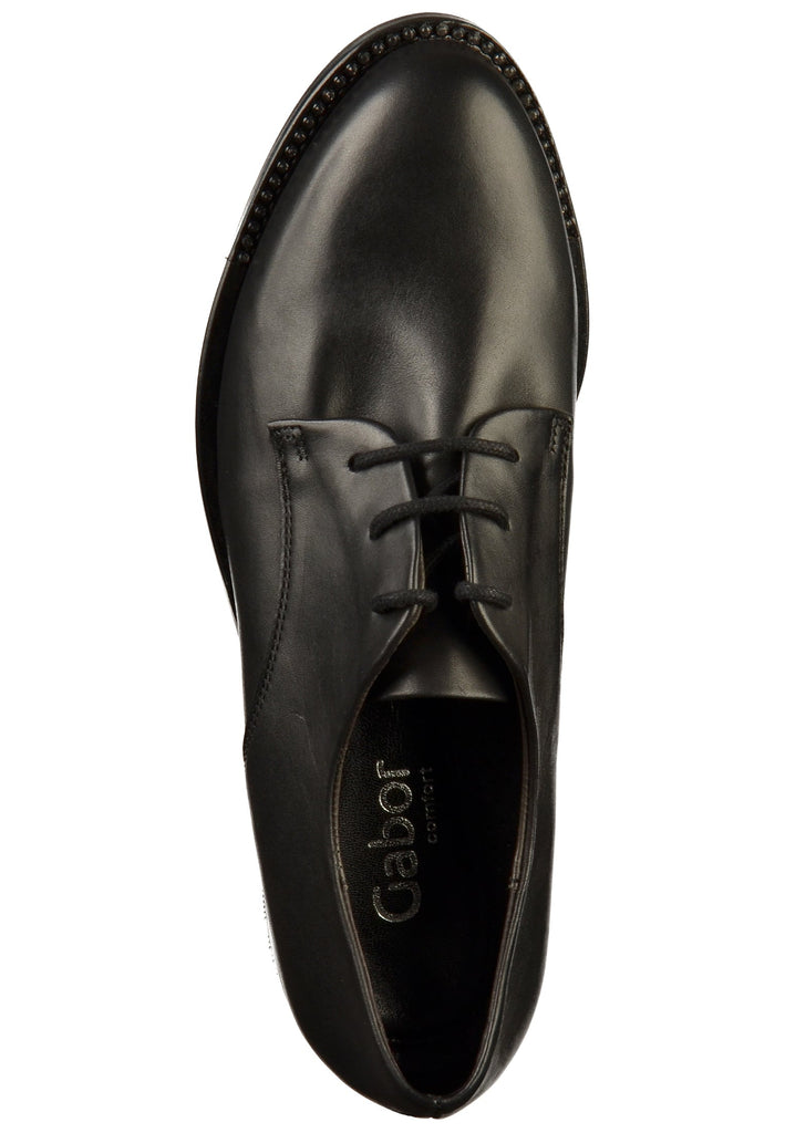 Gabor Halbschuhe Leder Schwarz - surf4shoes