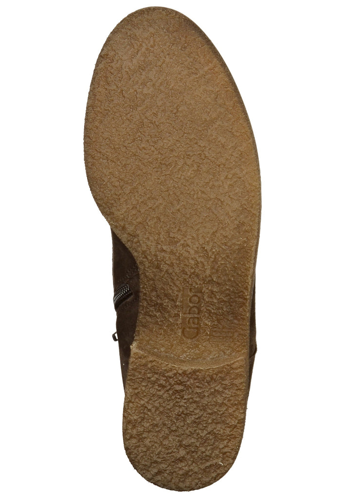 Gabor Stiefelette Veloursleder Braun - surf4shoes