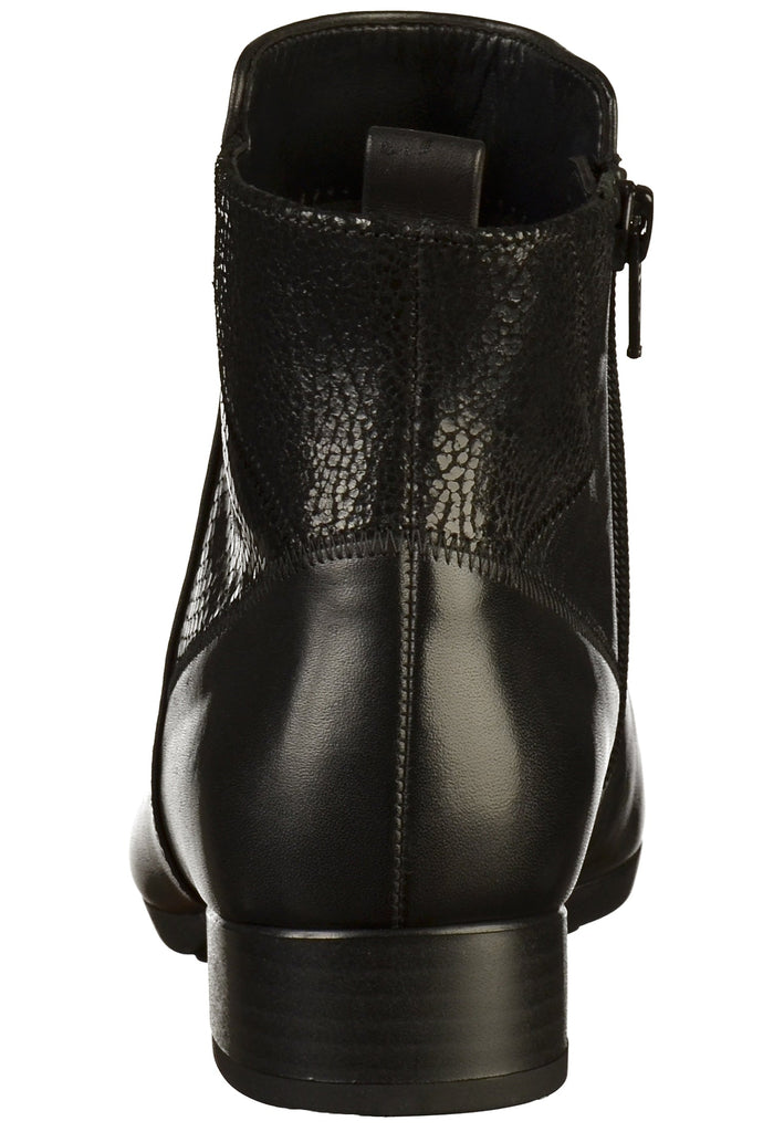 Gabor Stiefelette Leder Schwarz - surf4shoes