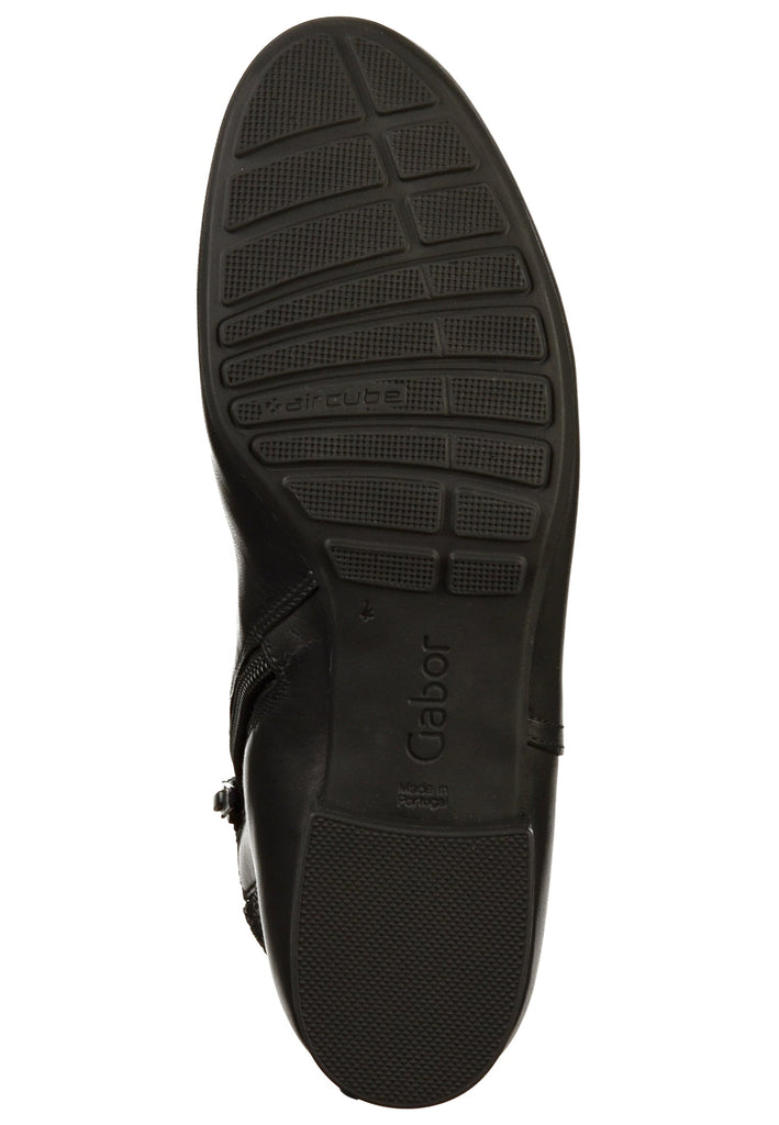 Gabor Stiefelette Leder Schwarz - surf4shoes