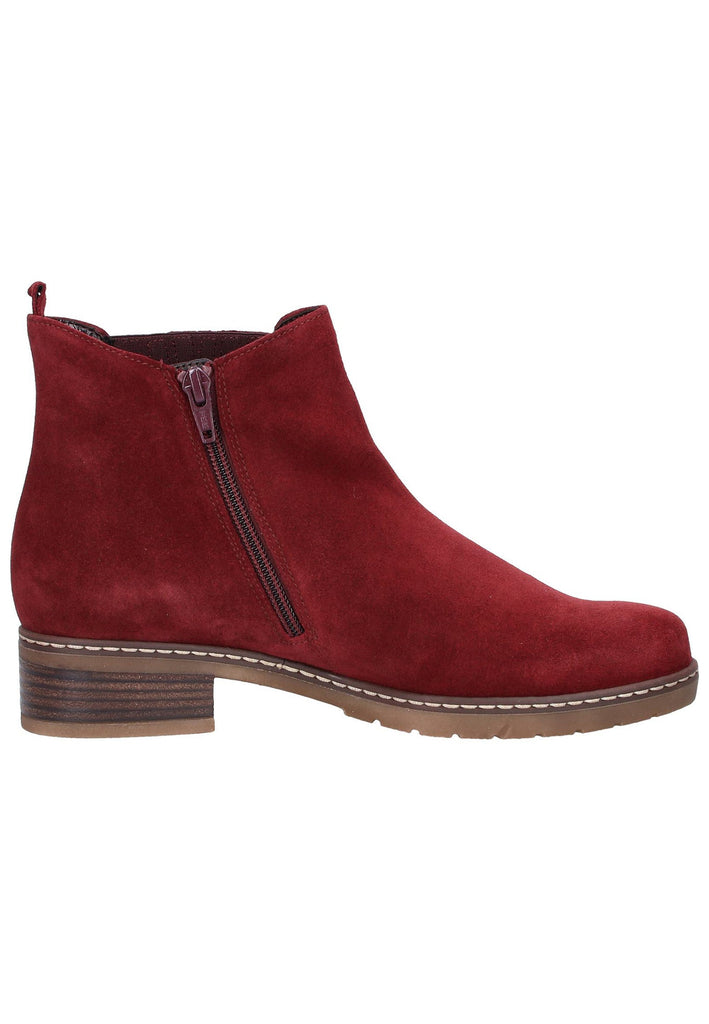Gabor Stiefelette Veloursleder dark red - surf4shoes