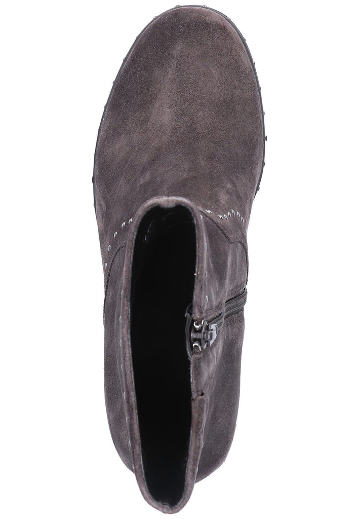 Gabor Stiefelette Veloursleder Dunkelgrau - surf4shoes