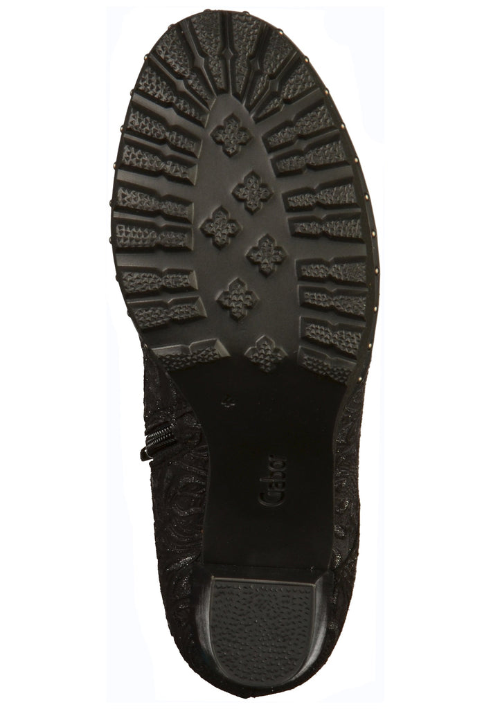 Gabor Stiefelette Leder Schwarz - surf4shoes