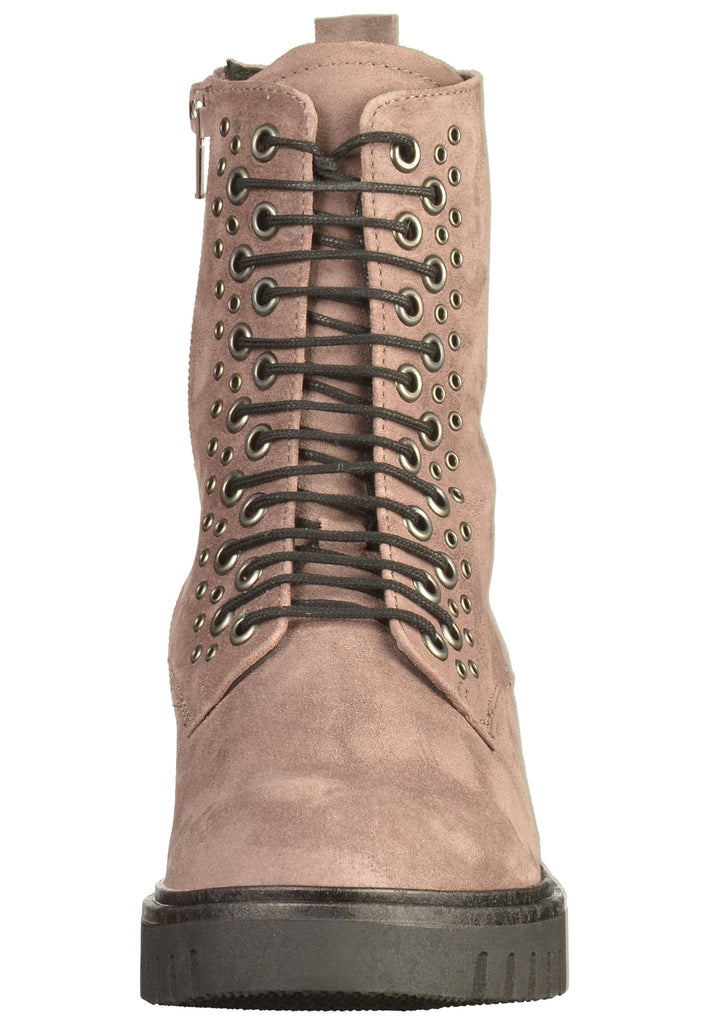 Gabor Stiefelette Veloursleder Taupe - surf4shoes