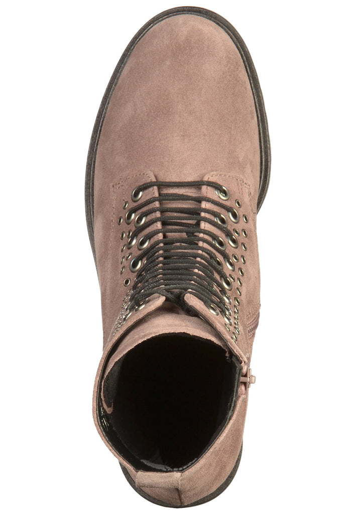 Gabor Stiefelette Veloursleder Taupe - surf4shoes