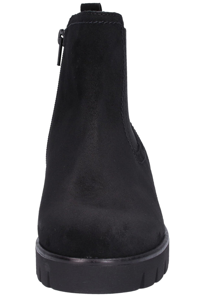 Gabor Stiefelette Veloursleder Schwarz - surf4shoes