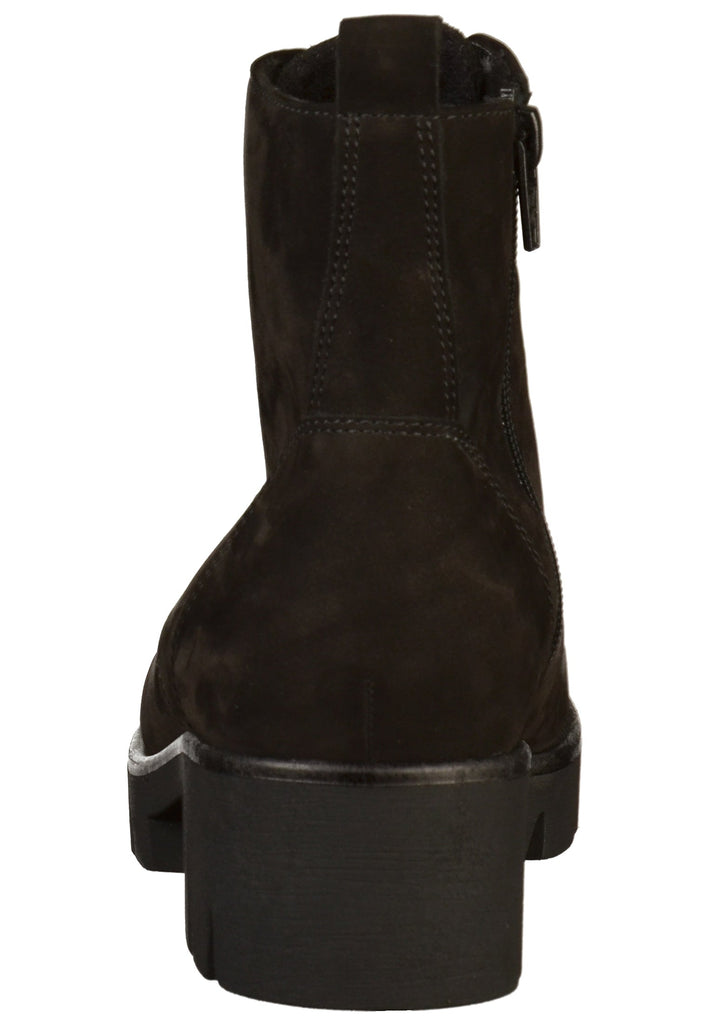 Gabor Stiefelette Nubukleder Schwarz - surf4shoes