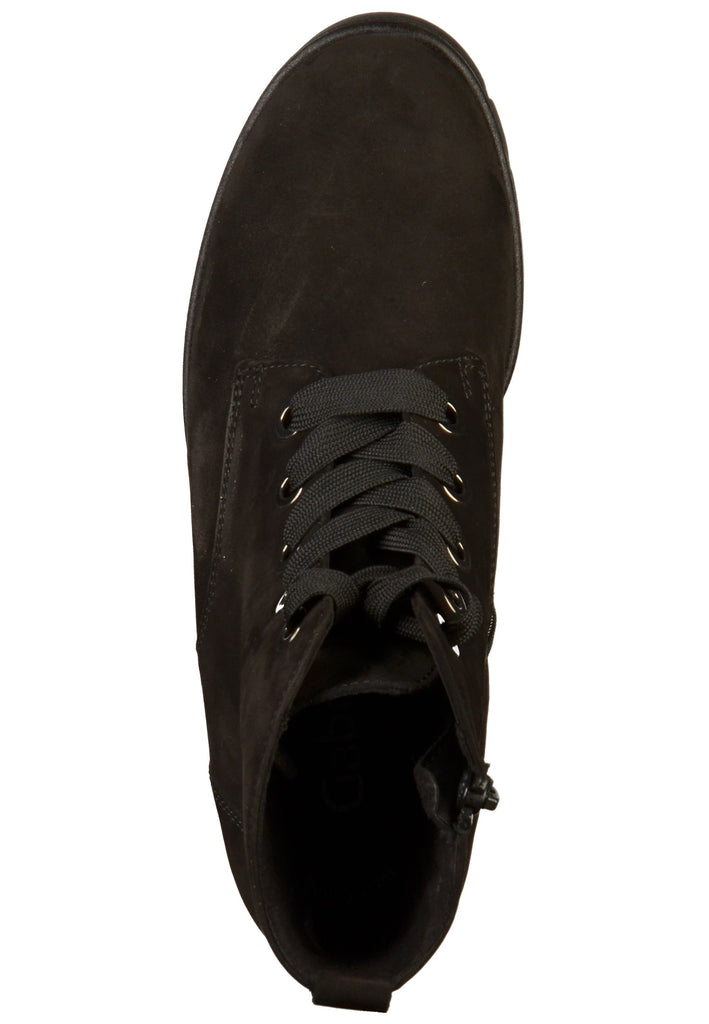 Gabor Stiefelette Nubukleder Schwarz - surf4shoes