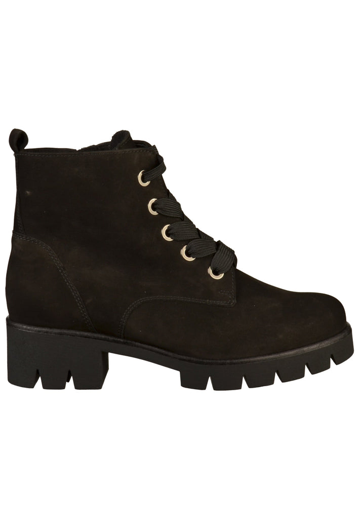 Gabor Stiefelette Nubukleder Schwarz - surf4shoes