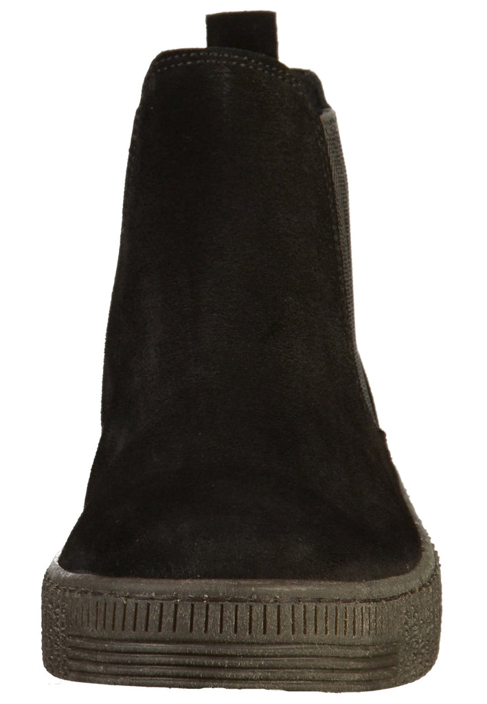 Gabor Stiefelette Veloursleder Schwarz - surf4shoes