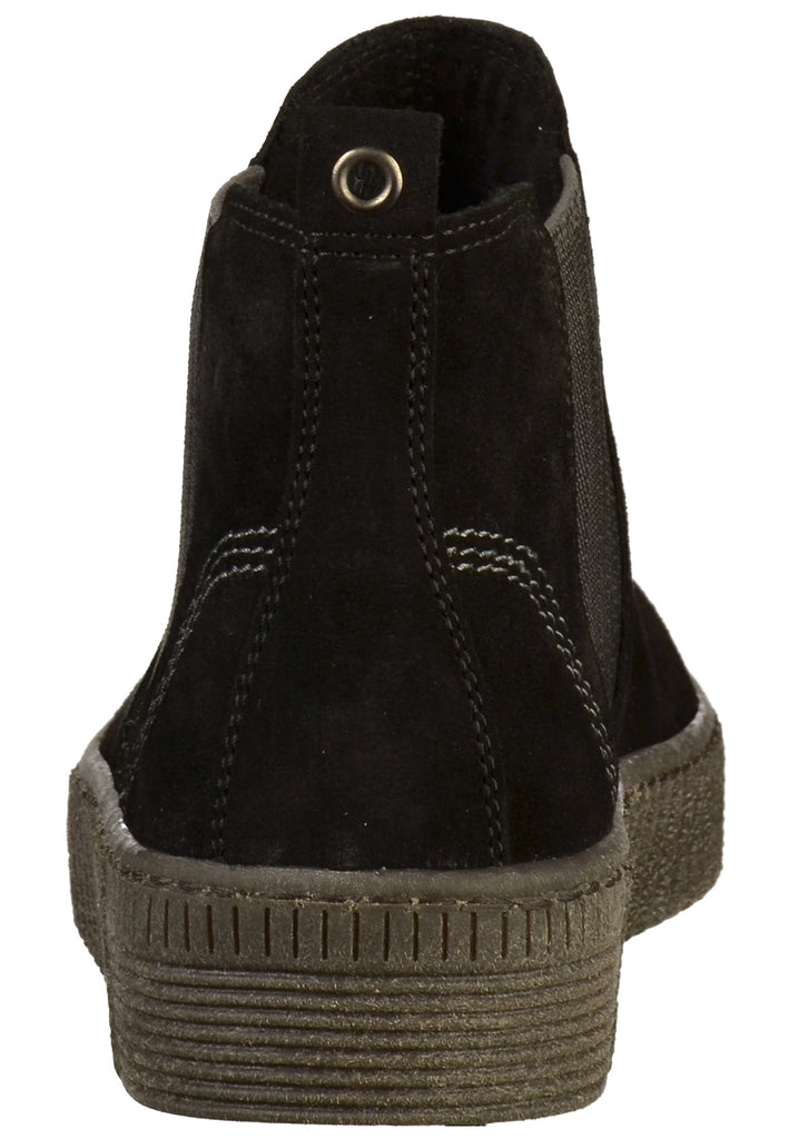 Gabor Stiefelette Veloursleder Schwarz - surf4shoes