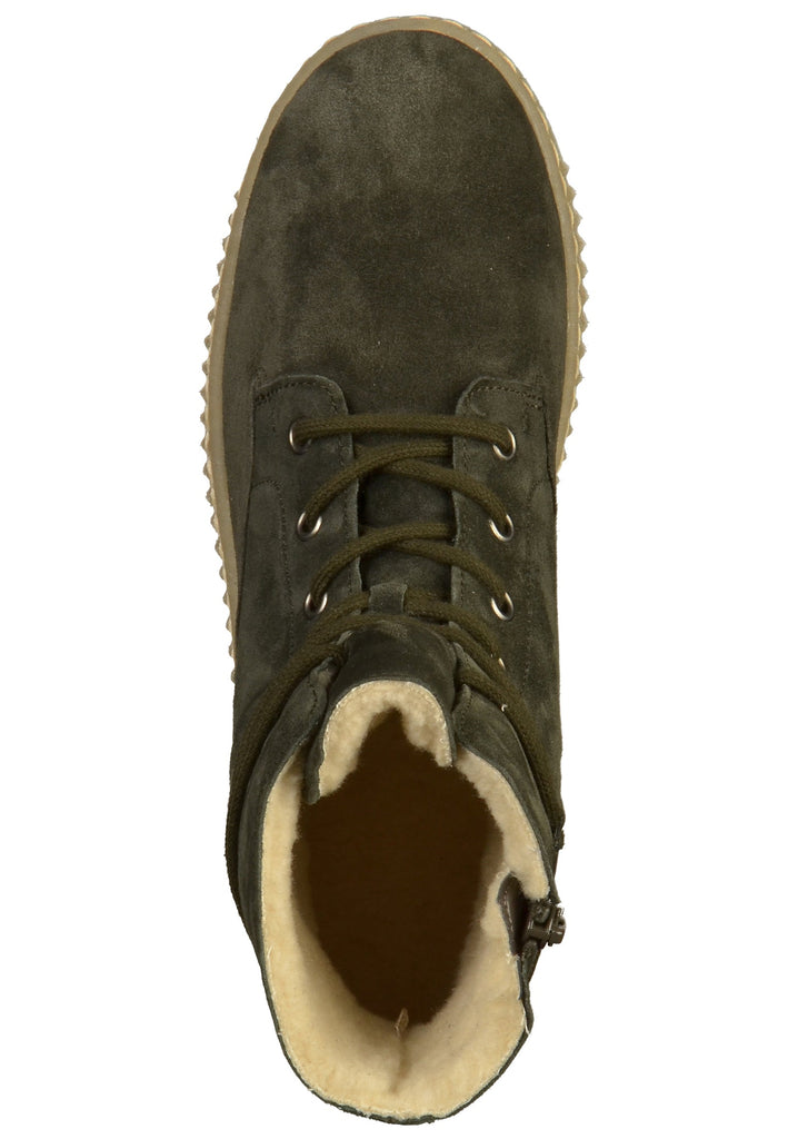 Gabor Stiefelette Veloursleder Oliv - surf4shoes
