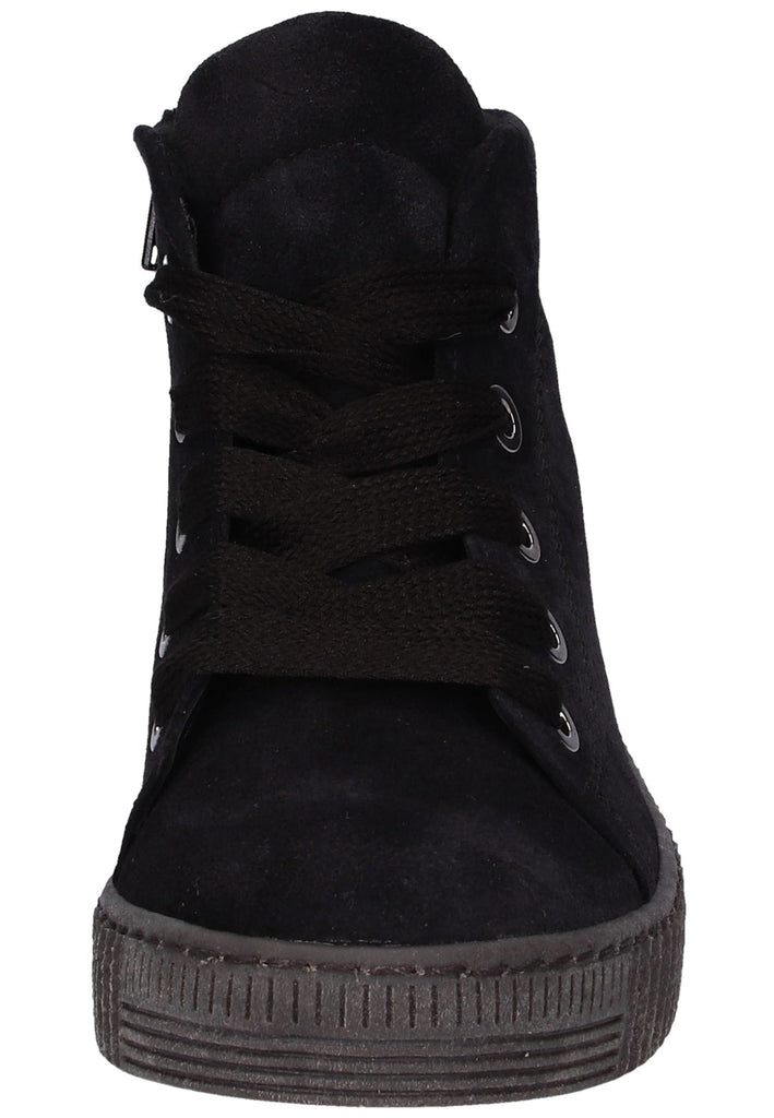 Gabor Stiefelette Veloursleder Schwarz - surf4shoes