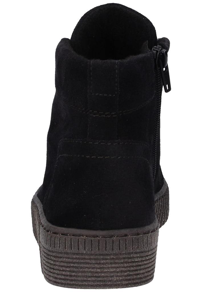 Gabor Stiefelette Veloursleder Schwarz - surf4shoes