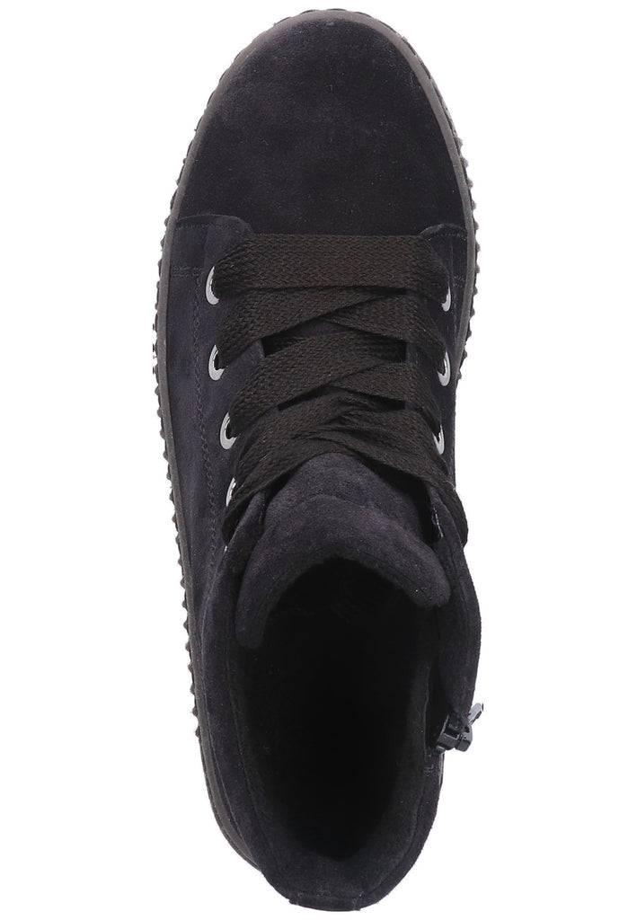 Gabor Stiefelette Veloursleder Schwarz - surf4shoes