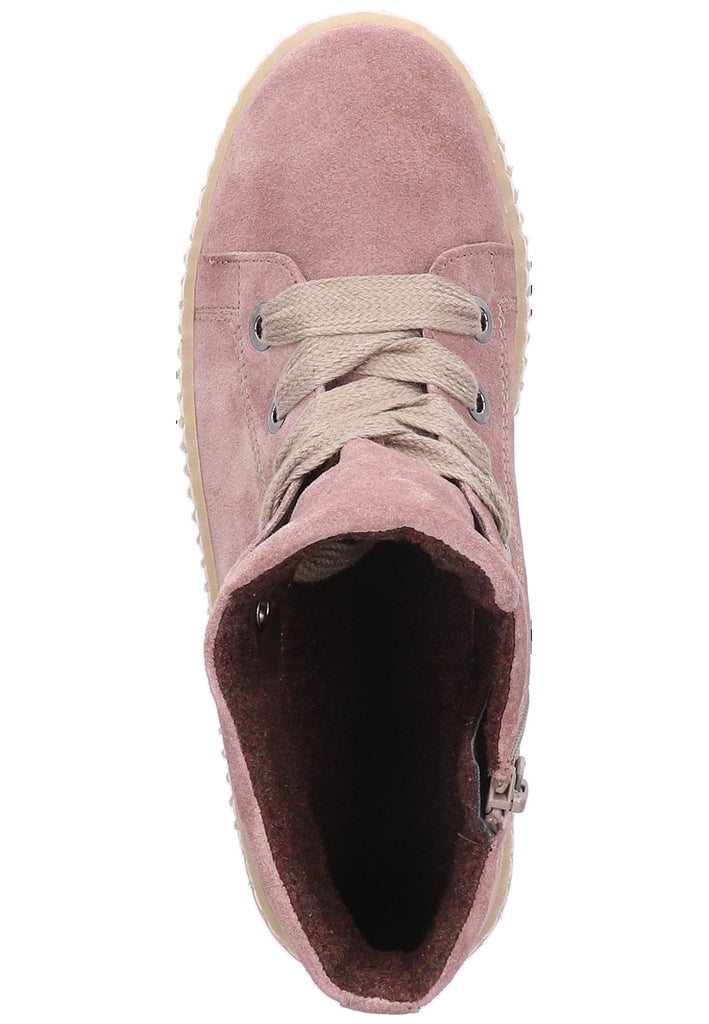 Gabor Stiefelette Veloursleder Rosa - surf4shoes