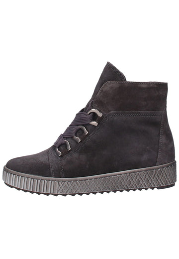 Gabor Stiefelette Veloursleder Grau - surf4shoes