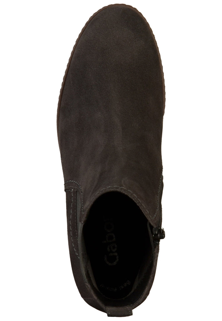 Gabor Stiefelette Veloursleder Grau - surf4shoes