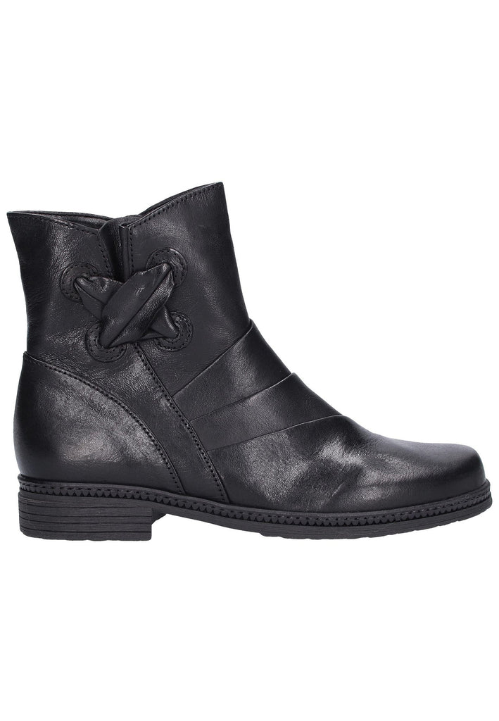 Gabor Stiefelette Leder Schwarz - surf4shoes