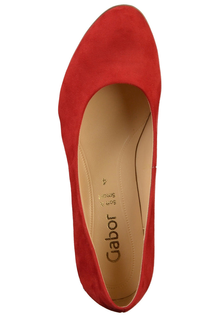 Gabor Pumps Nubuk / Naturleder Rot - surf4shoes