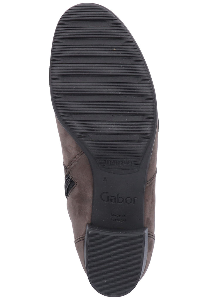 Gabor Stiefelette Nubukleder Anthrazit - surf4shoes