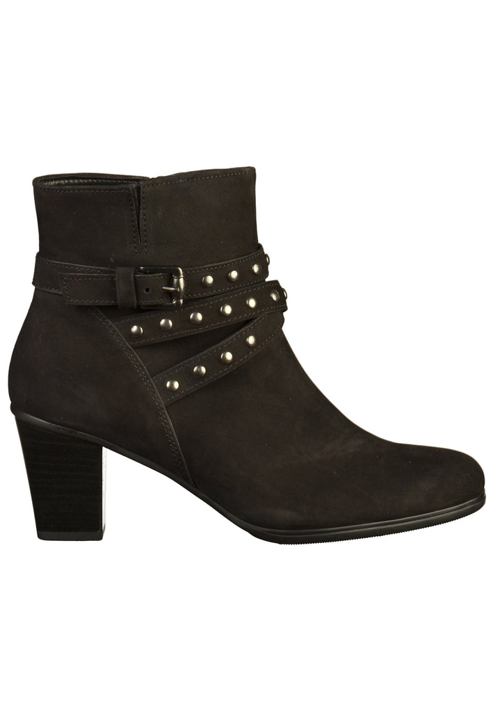 Gabor Stiefelette Leder Schwarz - surf4shoes