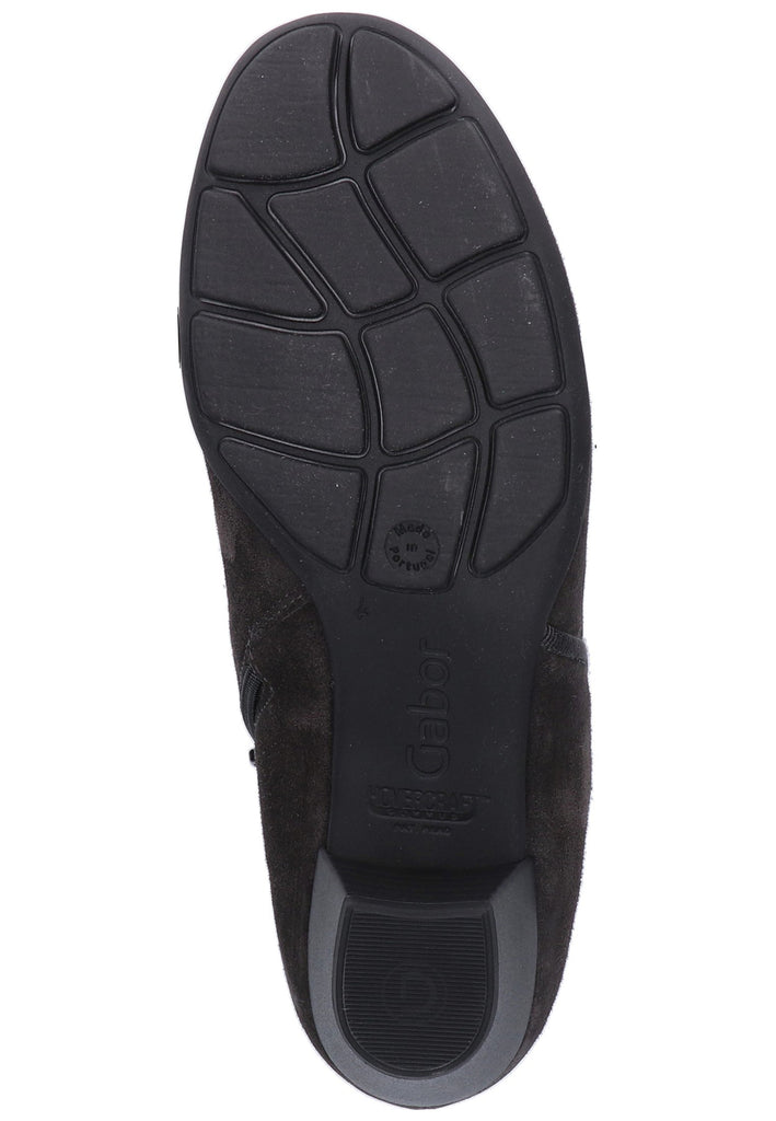 Gabor Stiefelette Veloursleder Dunkelgrau - surf4shoes
