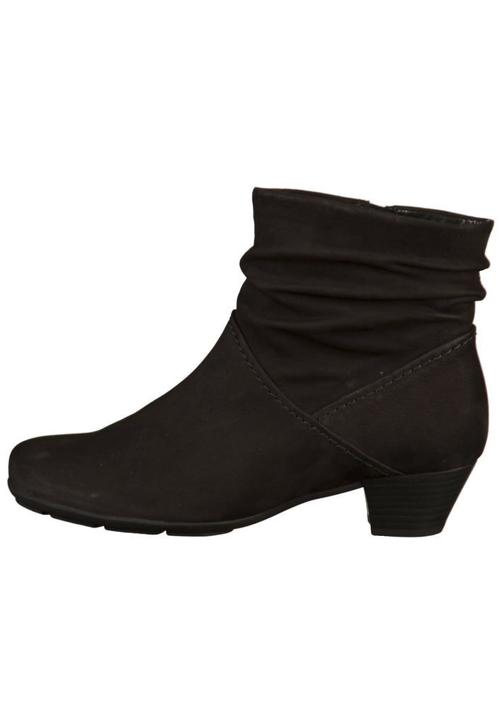 Gabor Stiefelette Nubukleder Schwarz - surf4shoes