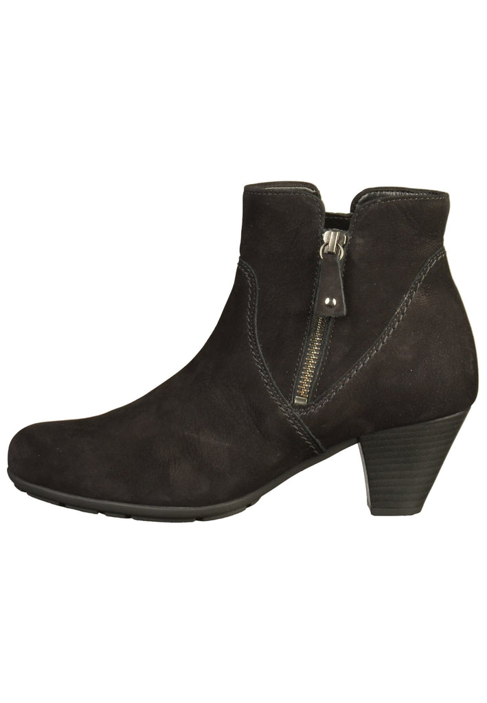 Gabor Stiefelette Nubukleder Schwarz - surf4shoes