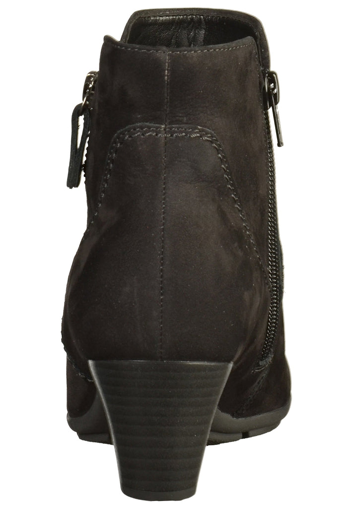 Gabor Stiefelette Nubukleder Schwarz - surf4shoes