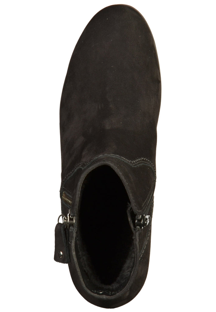 Gabor Stiefelette Nubukleder Schwarz - surf4shoes