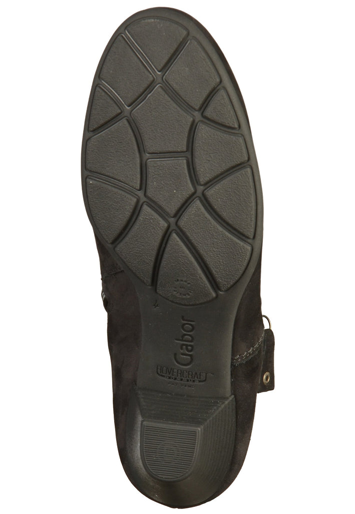 Gabor Stiefelette Nubukleder Schwarz - surf4shoes