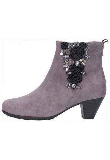 Gabor Stiefelette Leder Dunkelgrau - surf4shoes