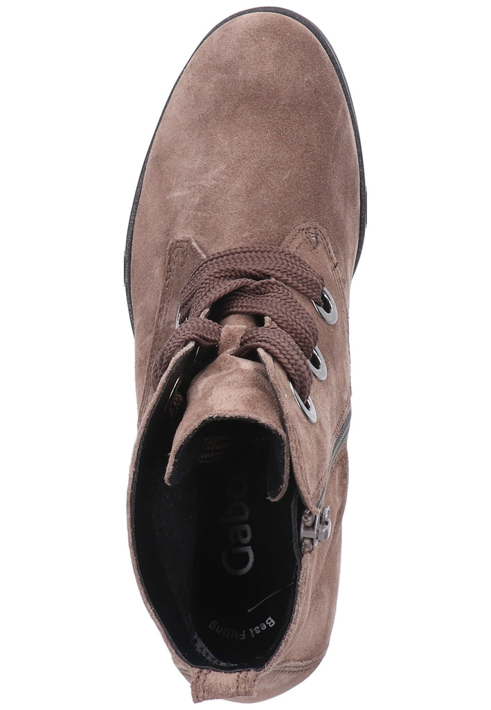 Gabor Stiefelette Veloursleder Braun - surf4shoes