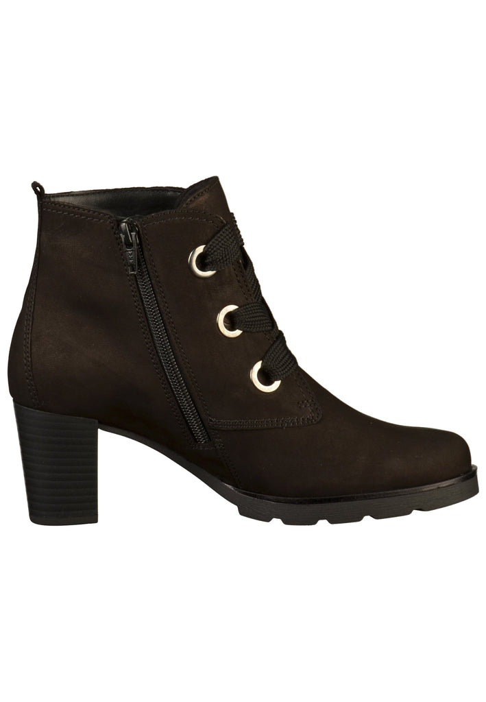 Gabor Stiefelette Nubukleder Schwarz - surf4shoes
