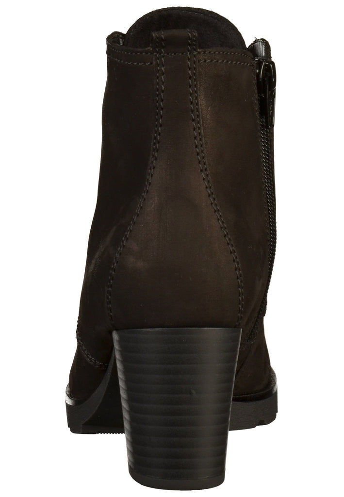 Gabor Stiefelette Nubukleder Schwarz - surf4shoes