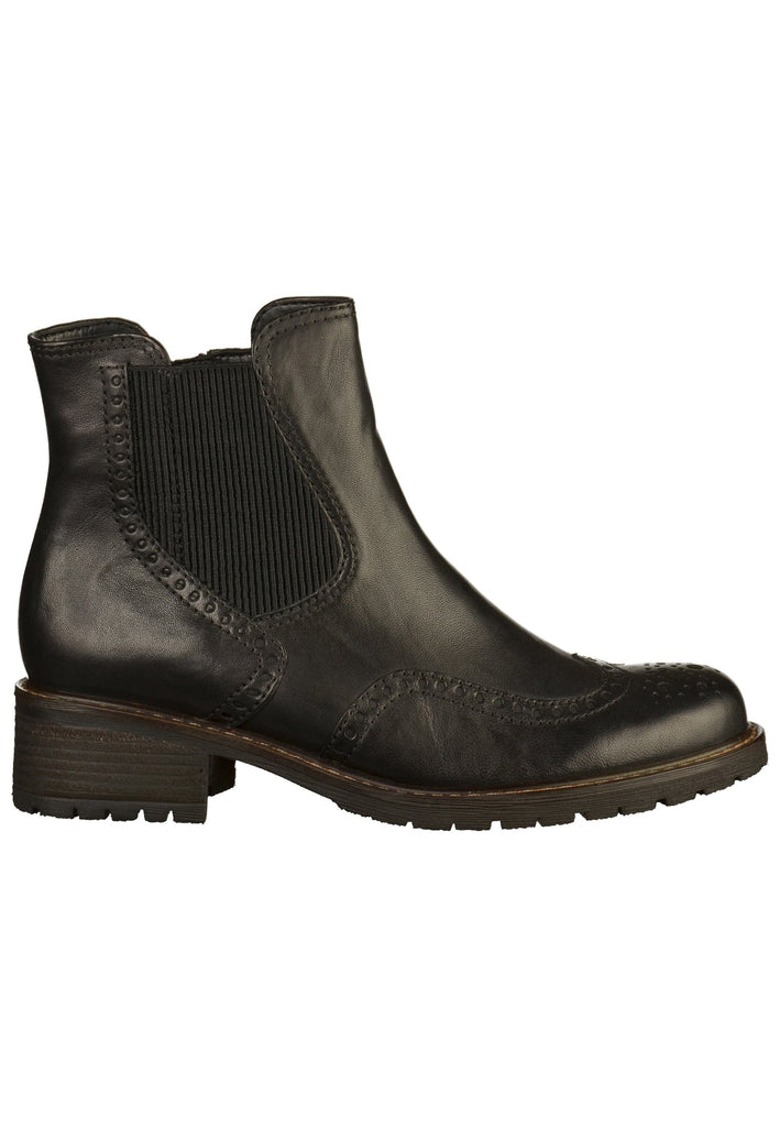 Gabor Stiefelette Leder Schwarz - surf4shoes